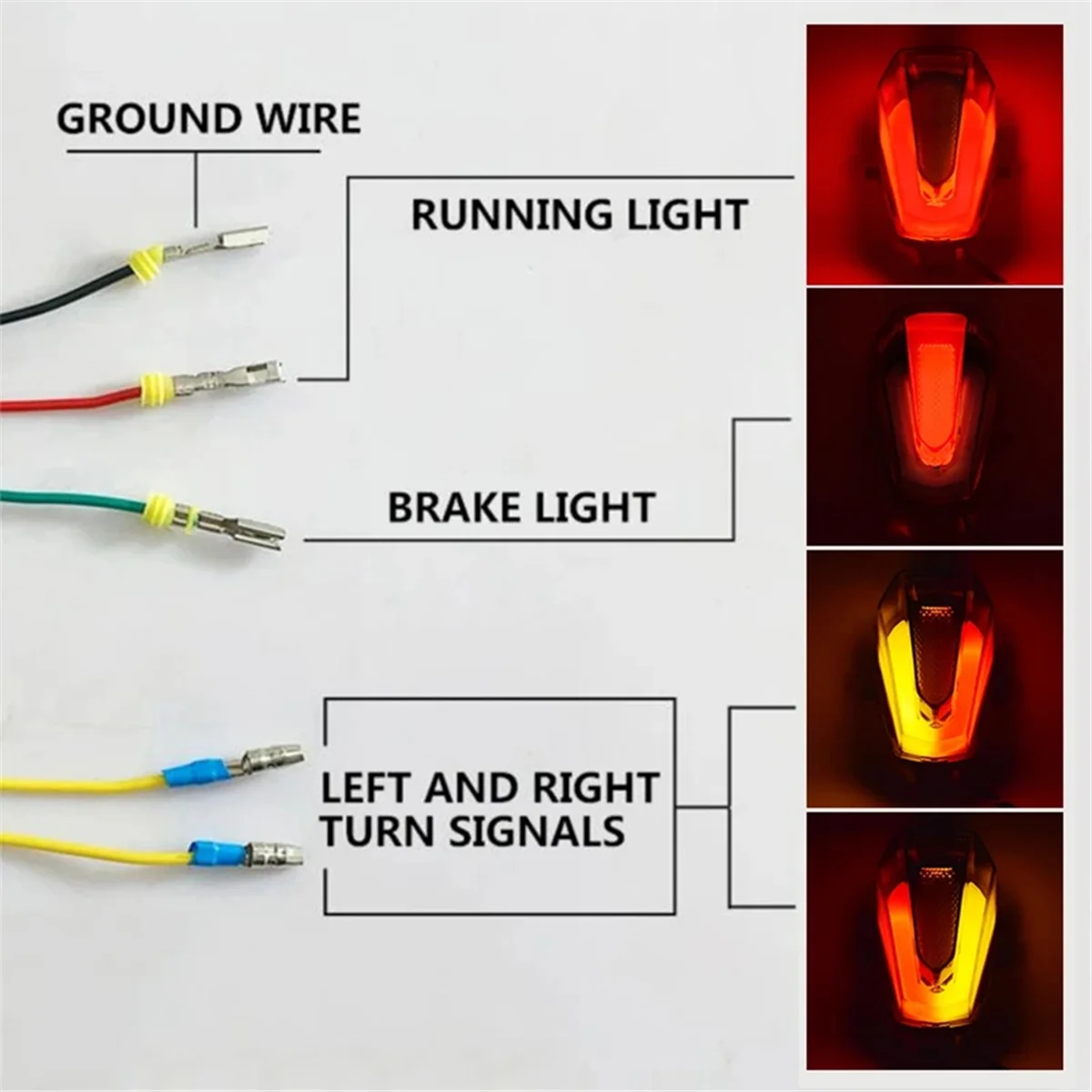 Per Suzuki GSX-R1000 GSXR1000 2017-2021 fanale posteriore posteriore indicatori di direzione freno luce LED integrata-bianco