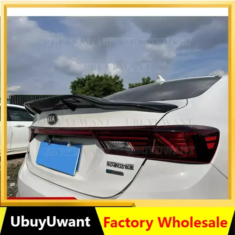 Carbon Fiber Spoiler Type R Car Rear Trunk Wing Ducktail Spoiler For Kia Cerato Forte Sport GT 2018 2019 2020 2021