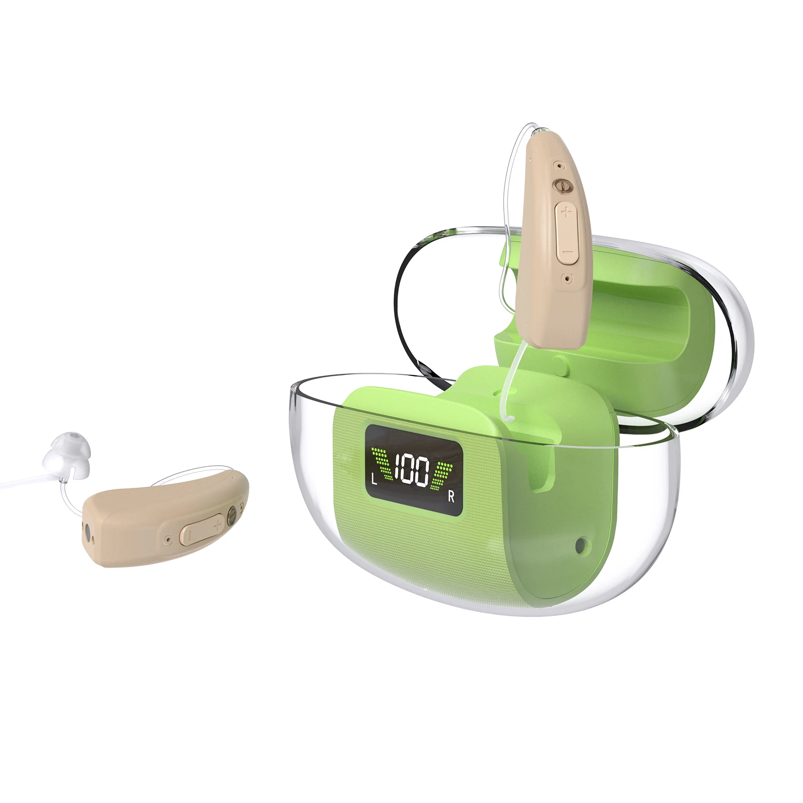 High Quality Bte Hearing Aid Magnetic Suction Portable Unique Design Designed for the Elderly Hearing Aid Manufacturer Wholesale