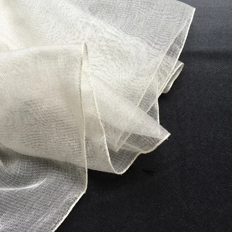 Pure White Silk Cotton Scarf with Plant Dyeing Blue Dyeing Wax Dyeing Hand Drawn DIY Special Teaching White Embryo Fabric