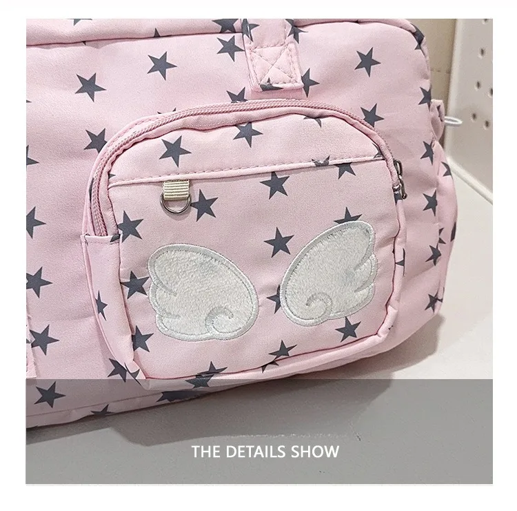 Star Angel Wings Ita Bag Handtasche mit großem Fassungsvermögen, Umhängetasche für Mädchen, japanischer Stil, Anime-Themen-Pendlertasche, Handtasche zum Tragen über der Schulter – Detail 6