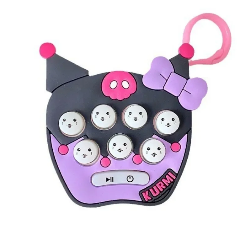 Sanrio peipheral Game Console Children\'s Puzzle Pocket Whack-a-Mole Mini Decompression Game Console School Bag Pendant Toy