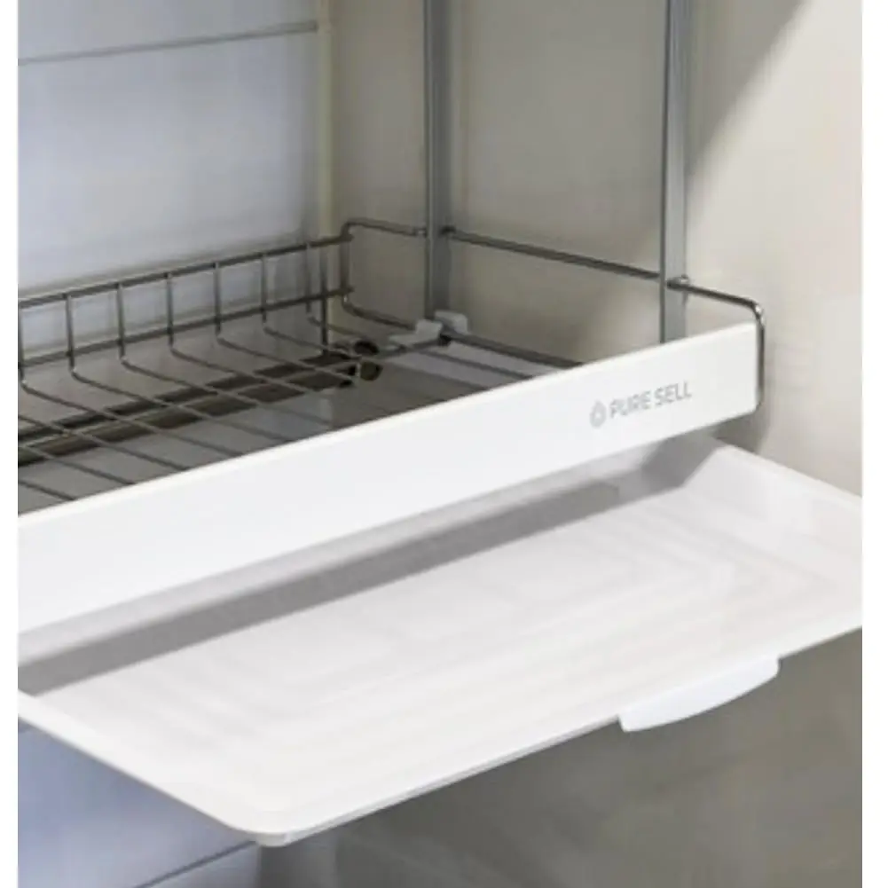 Adjustable Under Cabinet Dish Drying Rack, Expandable Wall Mounted Dish Drainer (9.4
