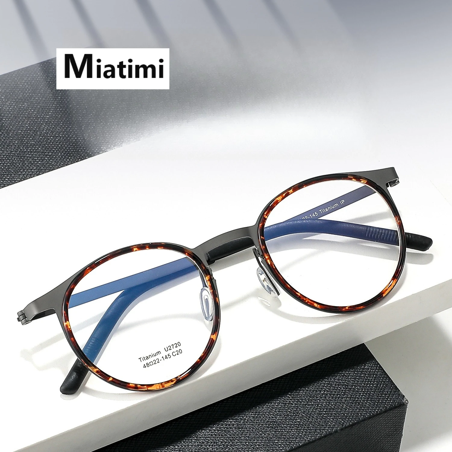 

Vintage Comfortable Eyeglasses frames Fashion Round Acetate Titanium Eyewear Luxury Glasses Frame For Men Women eyewear