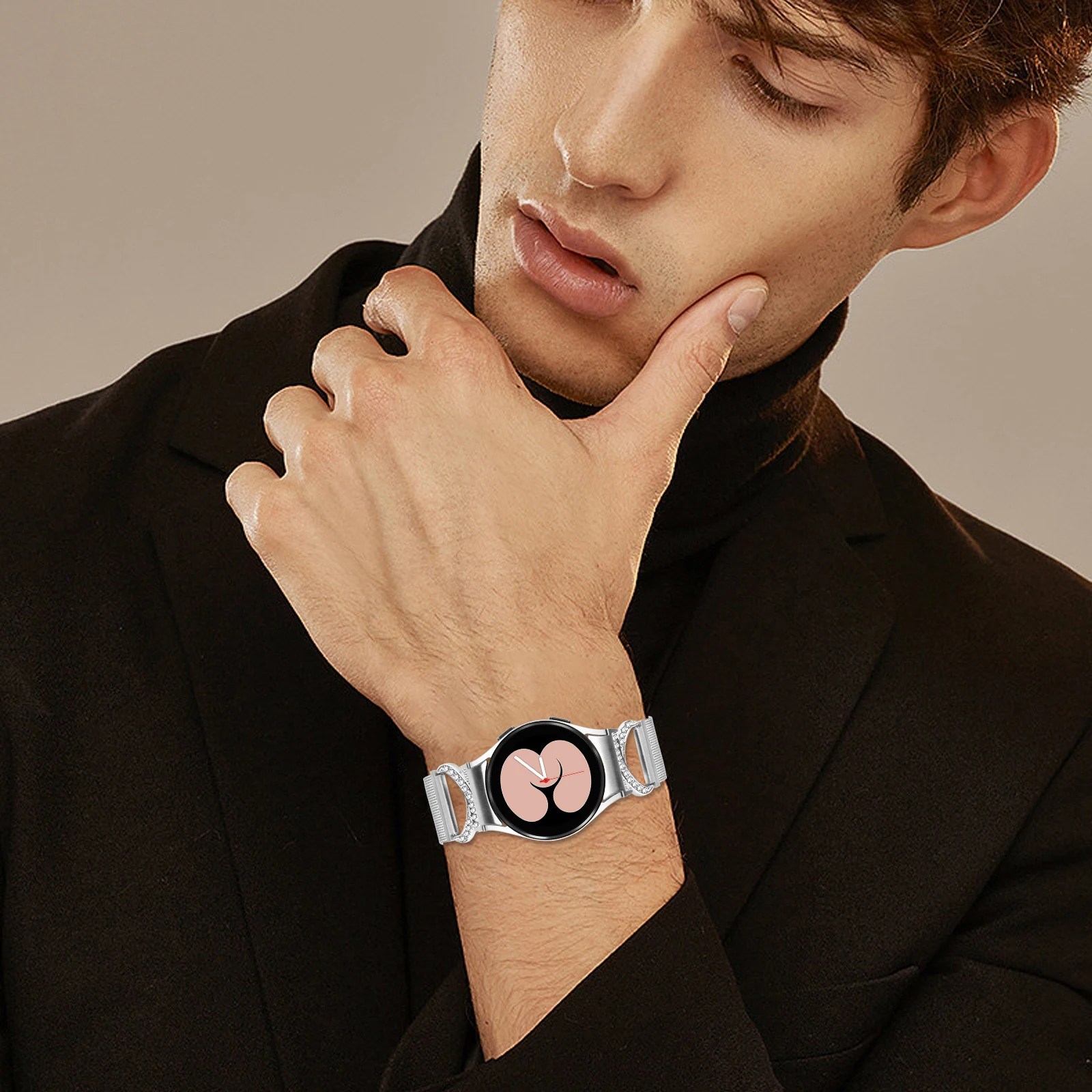 لا توجد فجوات حزام ميلانيزي لسامسونج غالاكسي 7 6 5 4 40 44 مللي متر سوار من الفولاذ المقاوم للصدأ حزام مغناطيسي لساعة جالاكسي 6/4 كلاسيك 5 #4