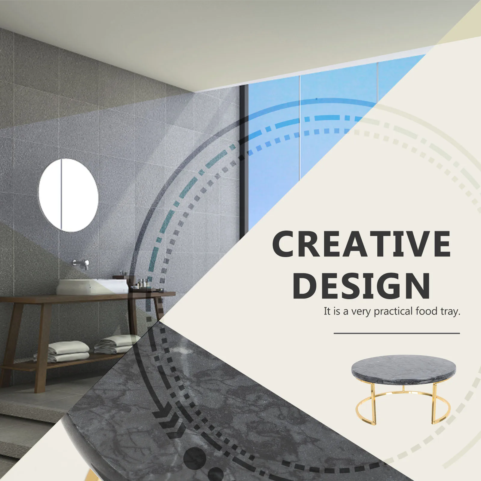 

Marble Jewelry Display Stand Decorative Marble Stand Simple Jewelry Holder Practical for Kitchen Dining Room Storage Plate