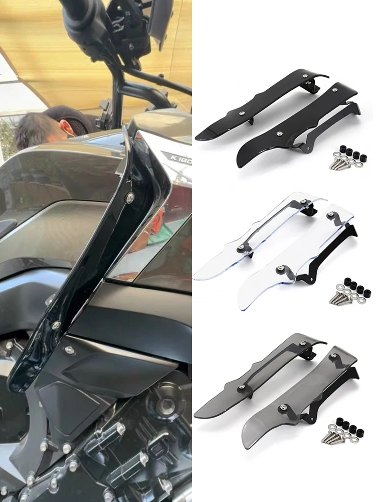 

Motorcycle Side Spoilers Wind Deflector Fairing Extensions Foot Protectors Guard Fender For BMW K1600B K1600GTL K1600GT k1600ga