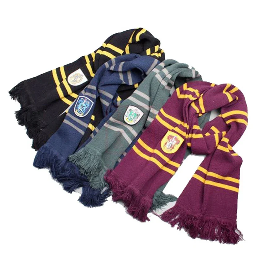 Potter Adult Children\'s Cosplay Scarf Wizardry School Gryffindor Gloves Hat Cos Halloween Party Supplies Scarf Winter and Spring