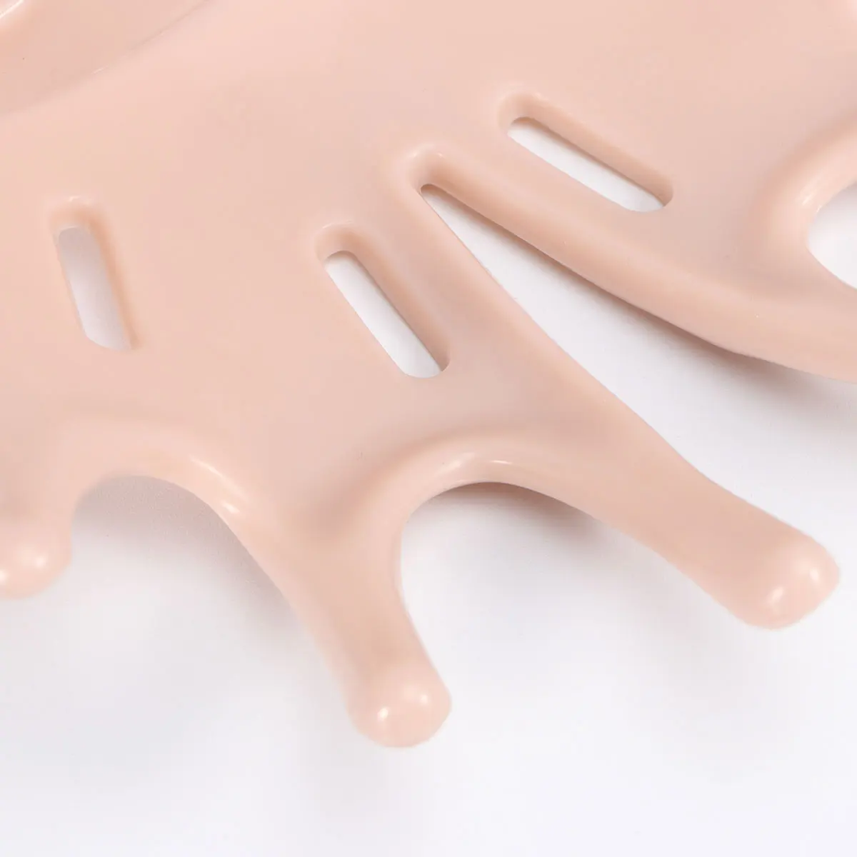 

1pc Soap Box with Drain Hand Shaped Portable Lightweight Soap Dish Container Storage Holder Two Layer Bathroom Kitchen