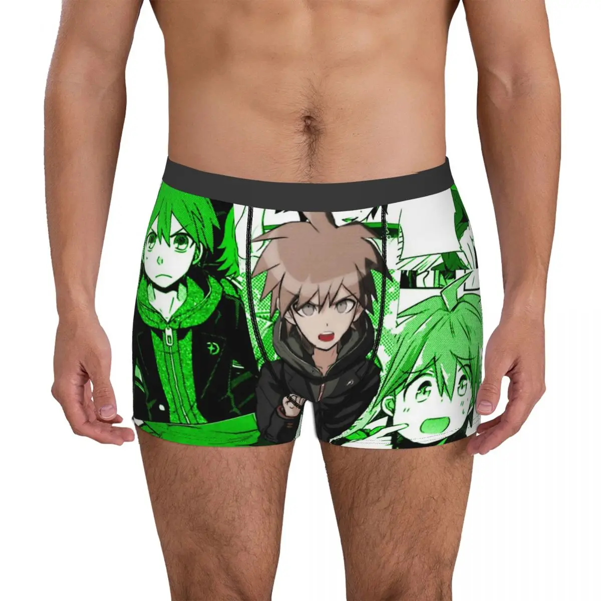 Makoto Naegi Manga Collage Danganronpa Trigger Happy Havoc Underpants Panties Men\'s Underwear Comfortable Shorts Boxer Briefs