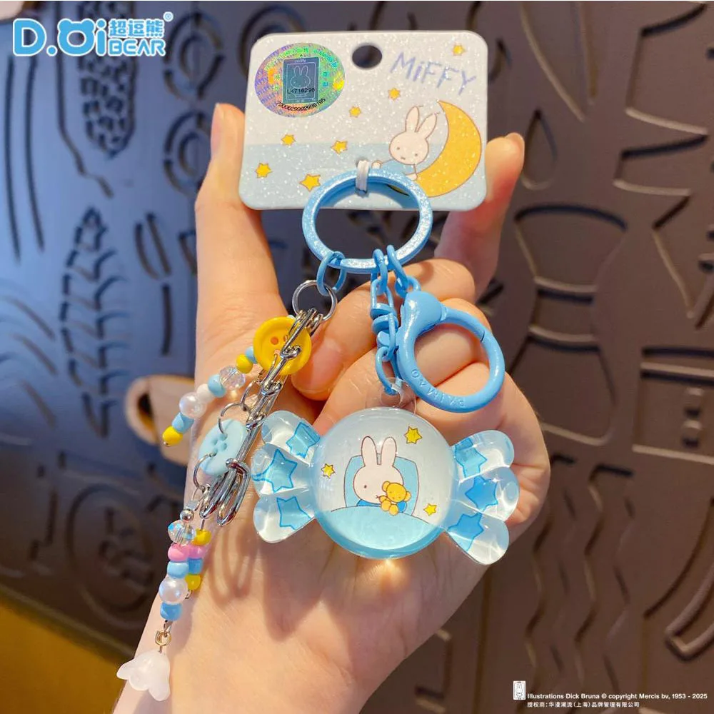 Miffy pingente série de doces chaveiro bonito dos desenhos animados melhor amigo presente de aniversário pequeno saco de presente pingente presente kawaii