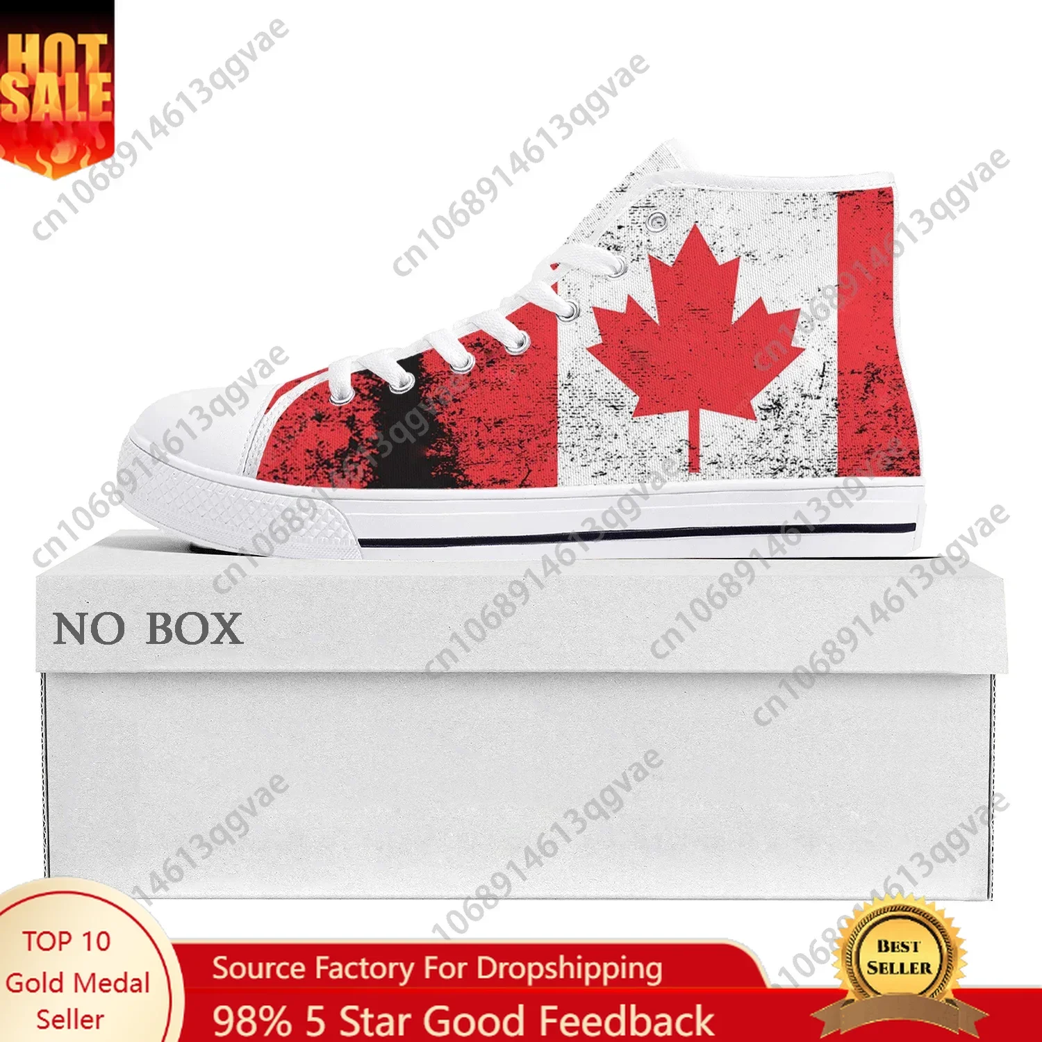 

Canadian Flag High Top High Quality Sneakers Mens Womens Teenager Canvas Sneaker Canada Casual Couple Shoes Custom Shoe