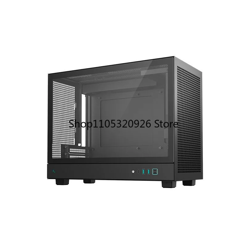 Compact CH160 ITX Case – Mesh Side & Handle Versatile Support for Long GPU ATX PSU & Type-C
