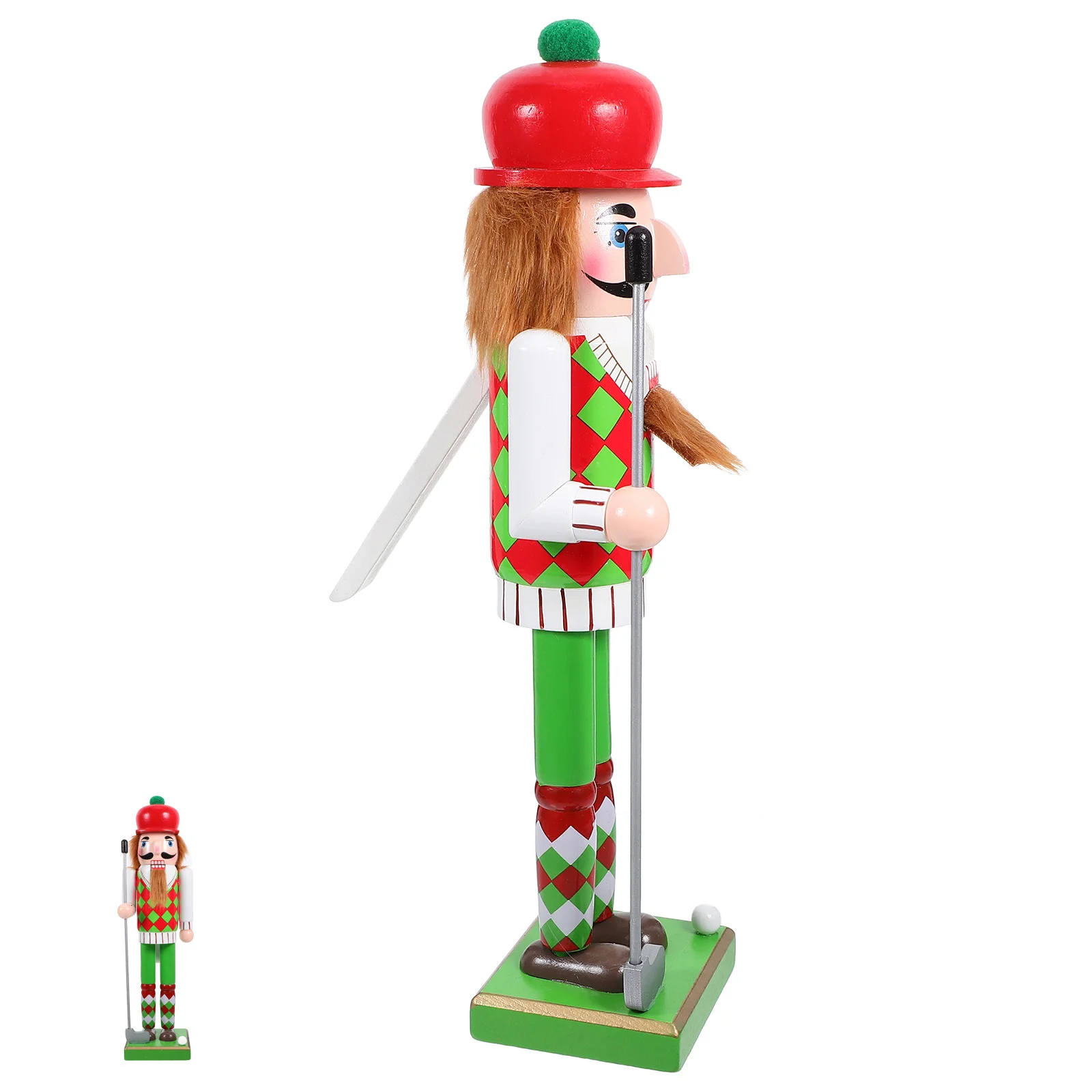 

Traditional Wooden Nutcracker Christmas Decoration Classic Festive Golf Themed Nutcracker Ornament Xmas Gift Home Decor