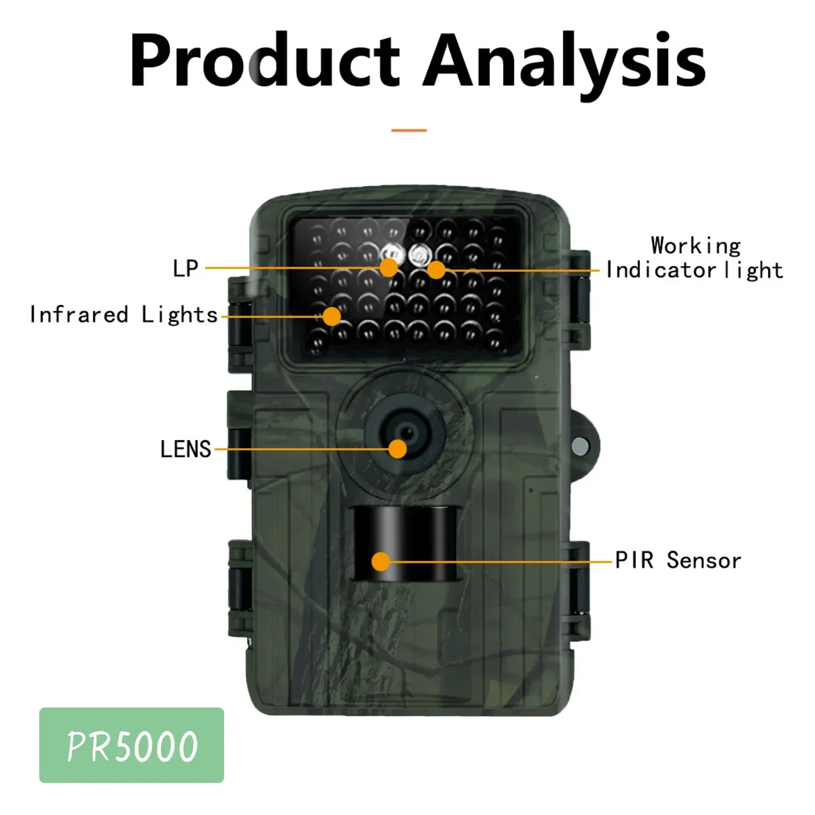 Portable Night Vision Device PR5000 Hunting Camera 32M Infrared Anti-hunting Camera for Wild Hunting Tracking Camera