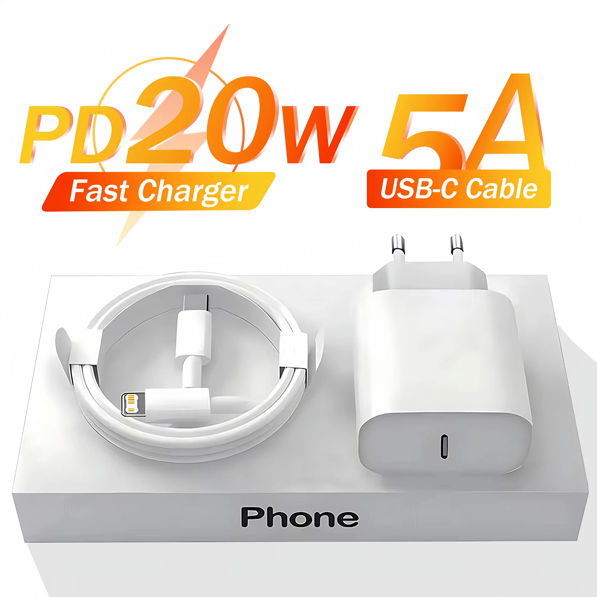 PD 20W Charger For Apple iPhone 14 Type C Cable 13 14 12 11 Pro Max Plus Mini Fast Charging USB C Cable 1M 2M Phone Accessory