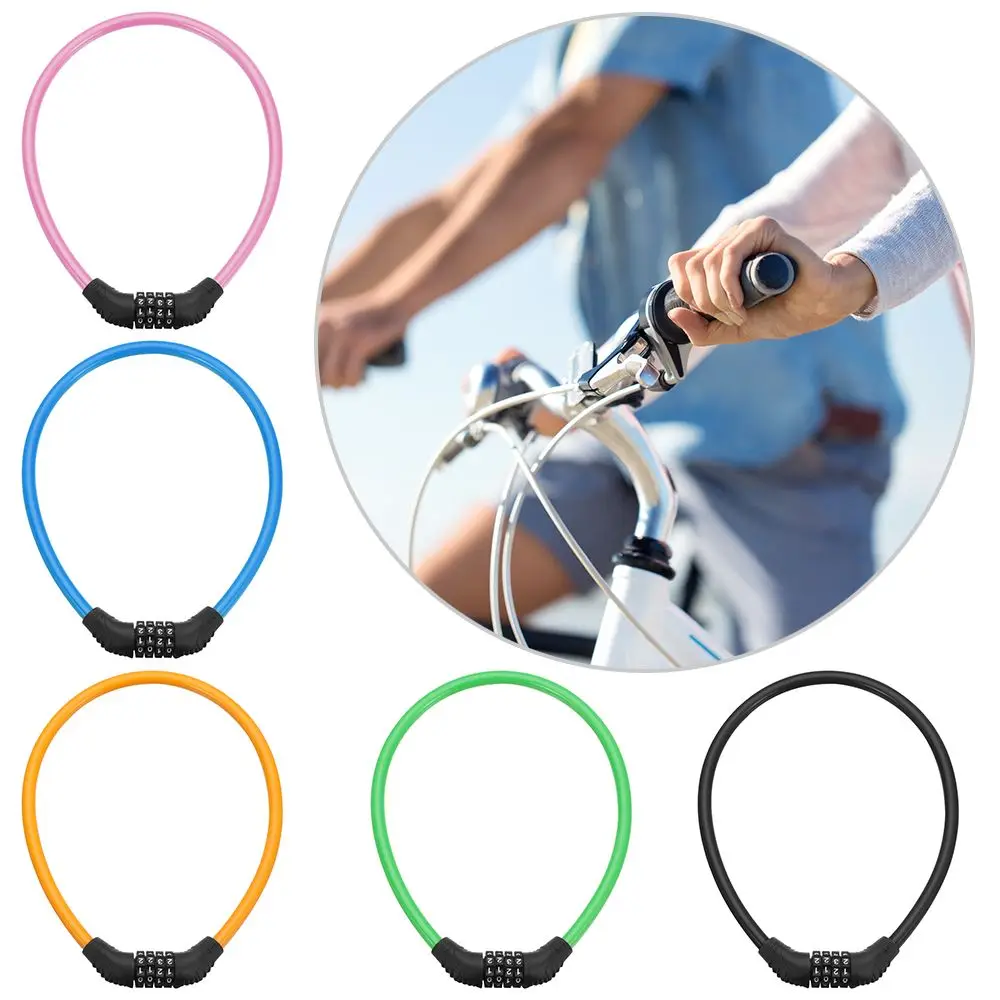 

Strong Heavy Duty Cycle Security Cable Chain Combination Number Padlock 4 Digit Password Bike Lock