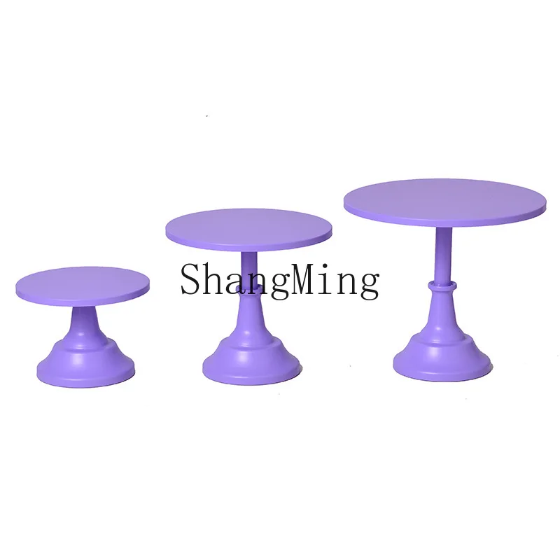 

CL dessert table ornament display stand wrought iron cake tray tea snack rack three-piece set cold dinner plate tea break table