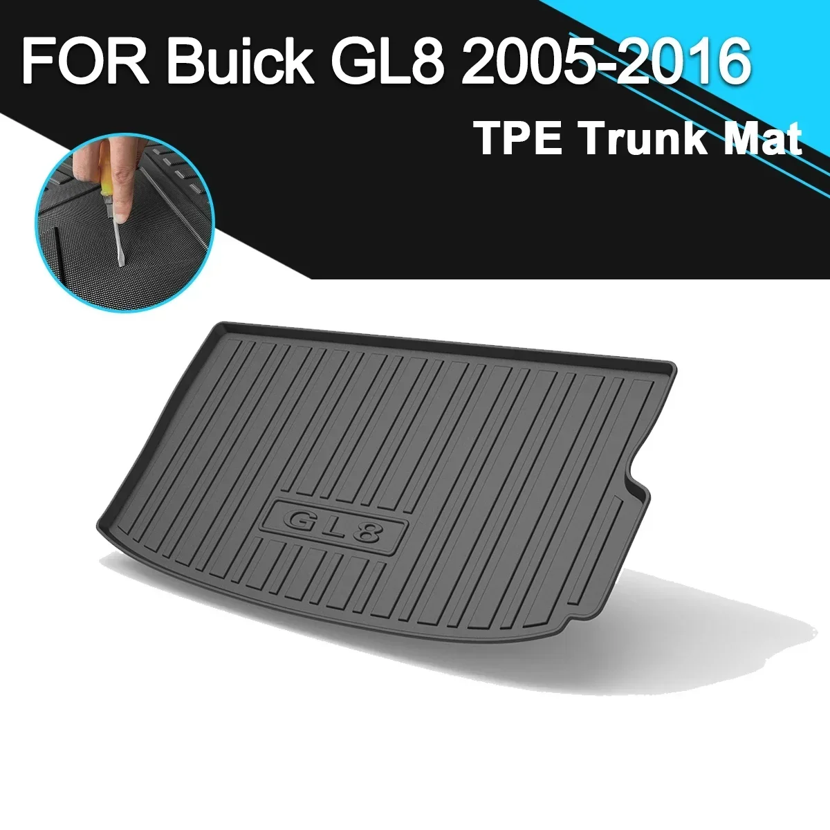 

Car Rear Trunk Cover Mat Rubber TPE Waterproof Non-Slip Cargo Liner Accessories For Buick GL8 2005-2016