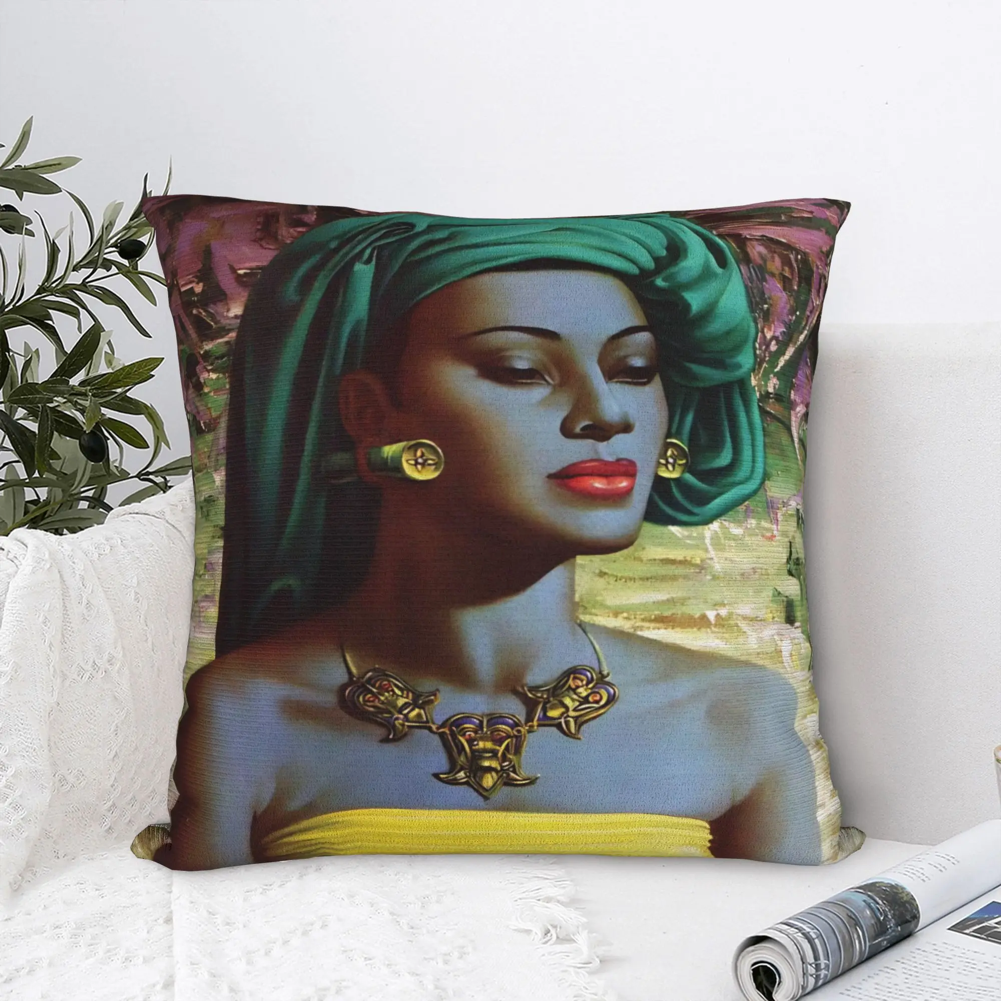 New Style Living Room Miss Wong Vladimir Tretchikoff  Decoration Pillowcase Merch  Pillow Cover Square Multi Size