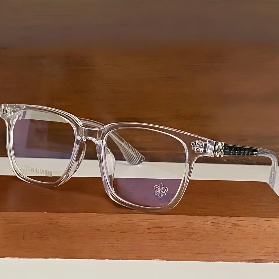 

New Women's Fashion Luxury Square Titanium Acetate Eyeglasses Frame Men's Retro Optical Computer Reading Prescription Glasses