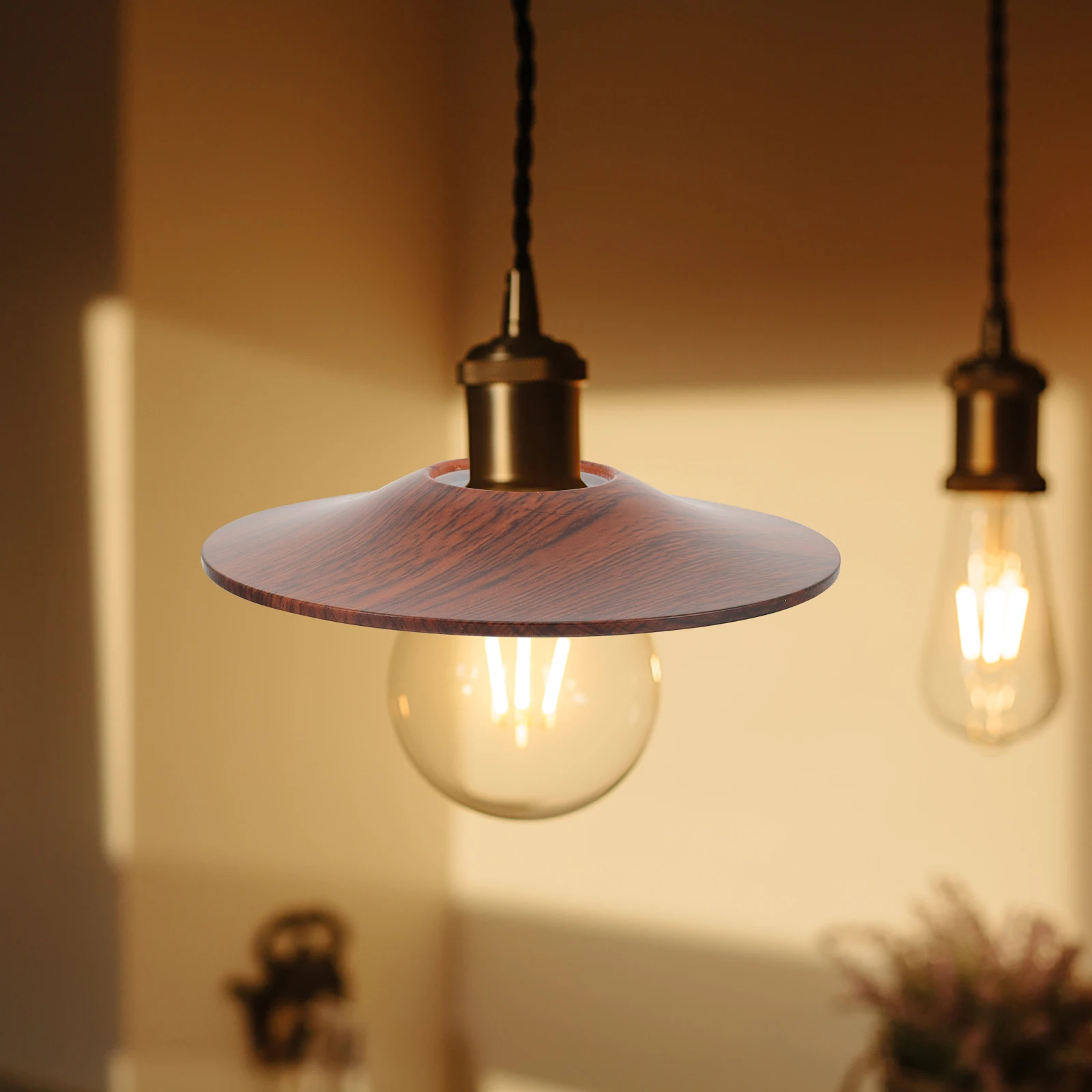 

Camping Lantern Atmosphere Lampshade Brown Walnut Outdoor Light Cover Decorative Shades Replacement Camping Lamp Shade Cover