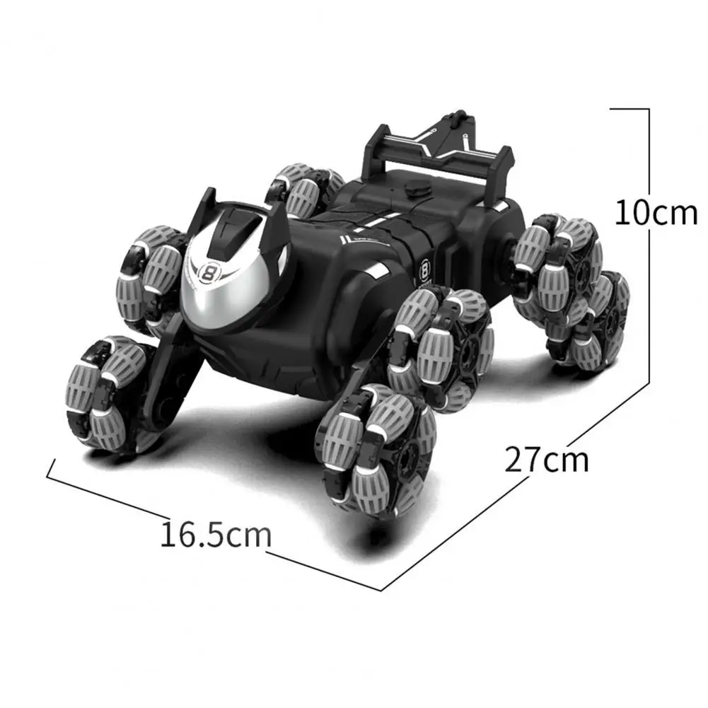 Chien Robot télécommandé 2 4GHz, 8 roues motrices, détection de gestes, chien mécanique intelligent, tout-petits garçons et filles, tous les chiens de cascade RC
