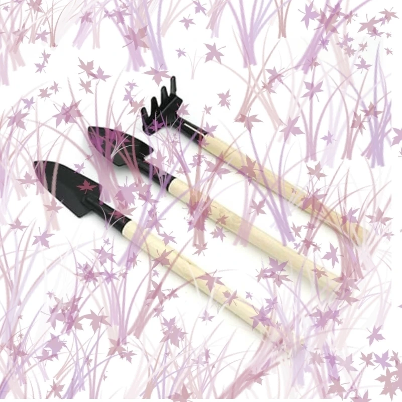 

1set Mini Gardening Tool Three-piece Garden Planter Tools Small Shovel/rake/shovel Vegetable Planter Planting Gardening Tools C2
