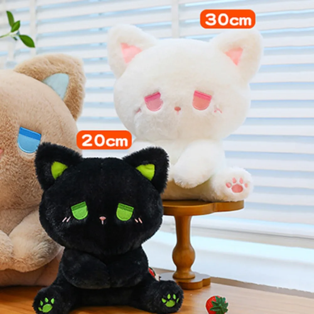Poupée en coton Emo ours en peluche poupée jouet dessin animé confortable chat noir en peluche peluche peluche peluche poupée jeter oreiller