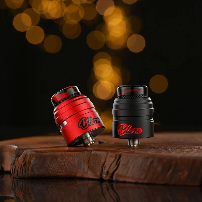 Original ThunderHead Creations Blaze Solo RDA 2ml Tanque 24mm 510 Thread 810 Drip Tip Vape Atomizador Bobina Única VS Blaze RTA E-Cig