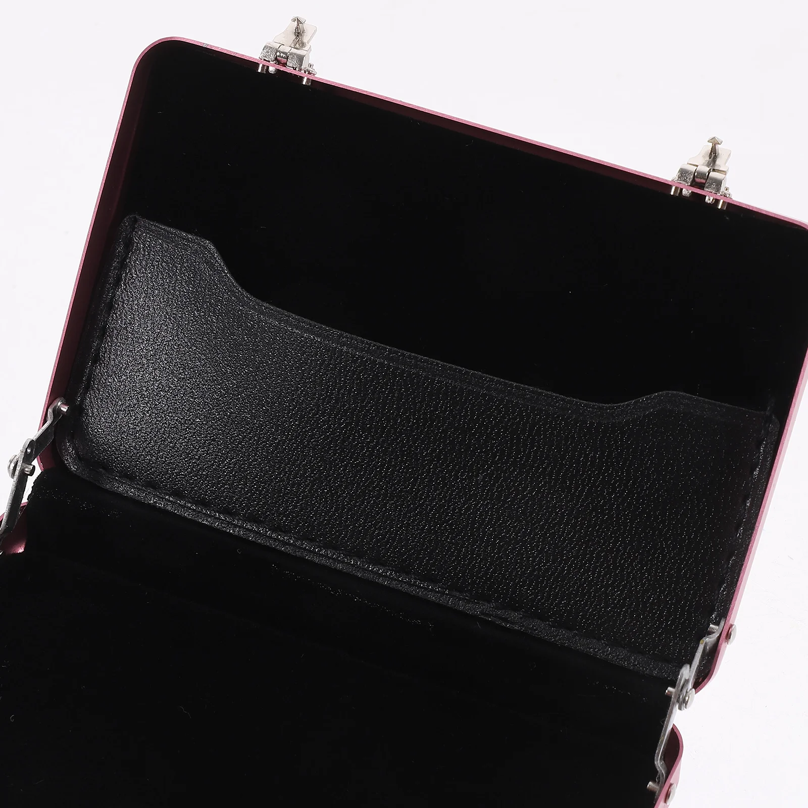 

Metal Business Cards Case Solid Holder Large Capacity Desktop Clamshell Design Visiting Organizer Password Box Storage Container