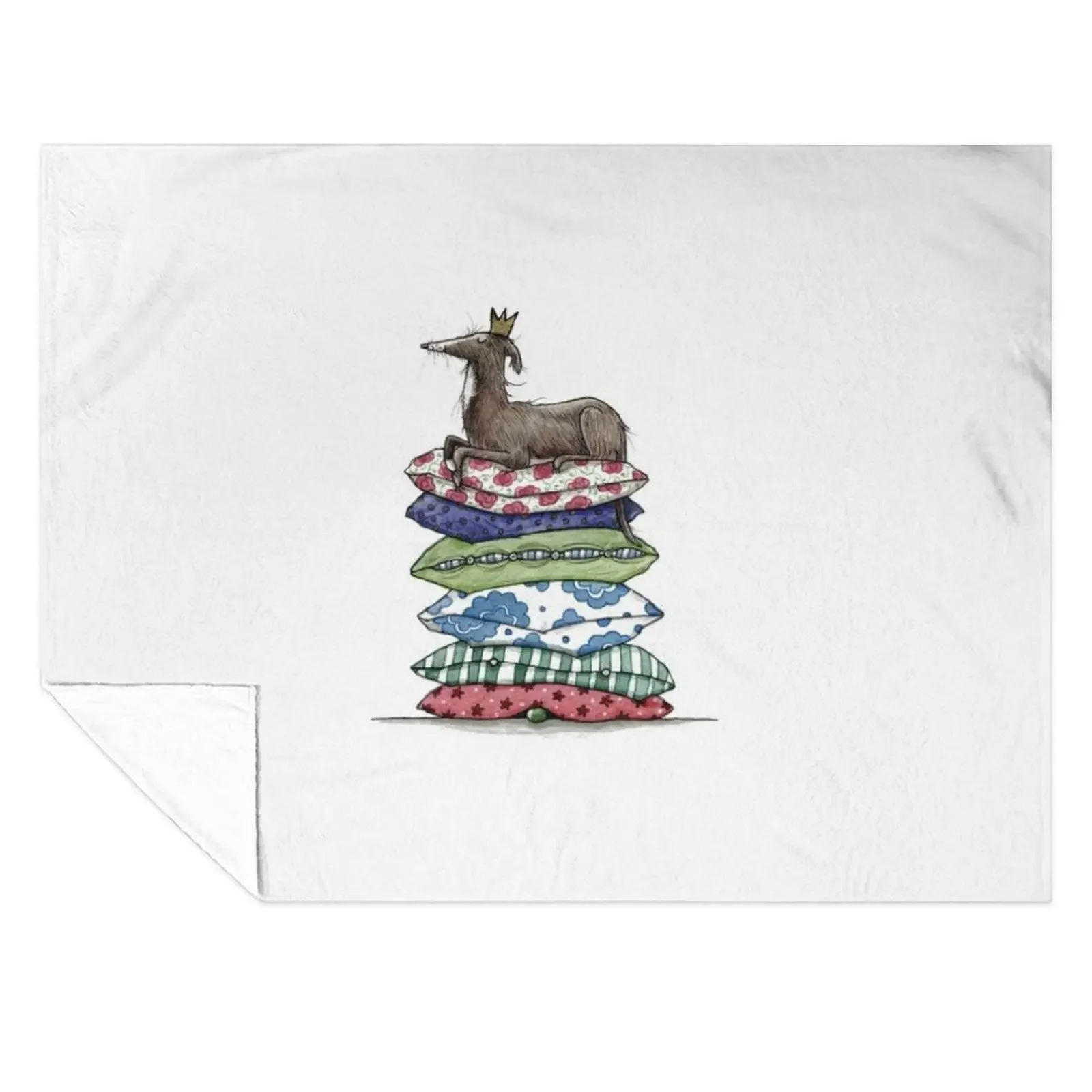 

Princess On The Pea - Greyhound - Galgo - Whippet Italian Greyhound Throw Blanket Furrys Plaid Kid'S Single Blankets