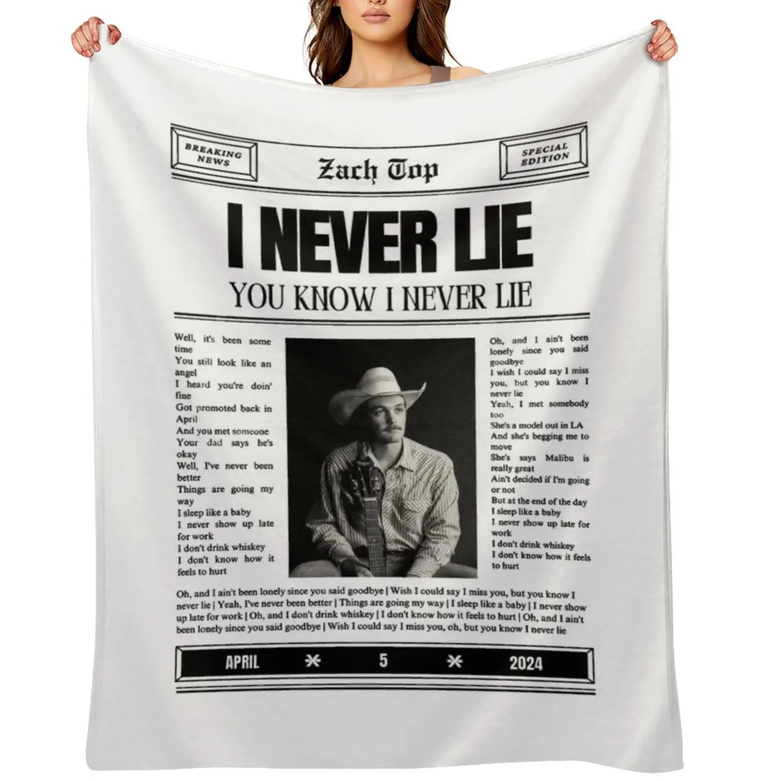 

Never Lie Newspaper Throw Blanket Thermals For Travel Soft Plaid Kid'S Hair Blankets