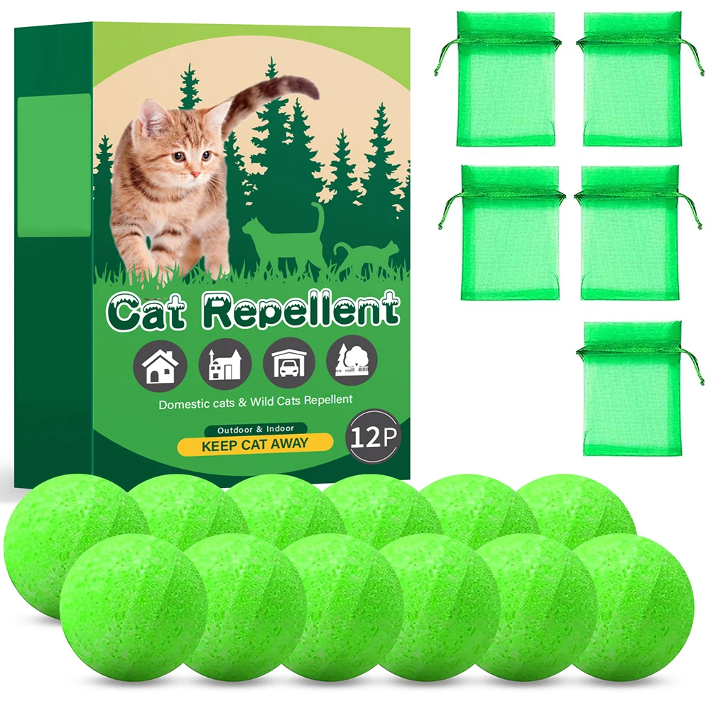 

12Pcs Dog Repellent Natural Peppermint Oil Cat & Dog Nature Repellent To Keep Cats Out of Yard