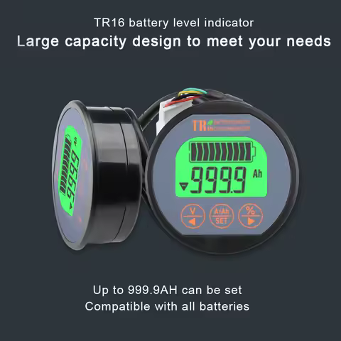 DC 8-80V 50A 100A 350A TR16 Battery Tester Coulomb Counter Meter Battery Capacity Indicator Ammeter Voltmeter Battery Tester