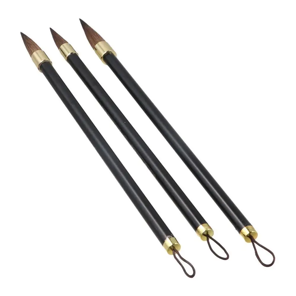 Ancient Oil Watercolor Chinese Calligraphy Brush Wolf Hair Oil Painting Scriptures Writing Brush Wood Art Paint Brush Watercolor - Image 3