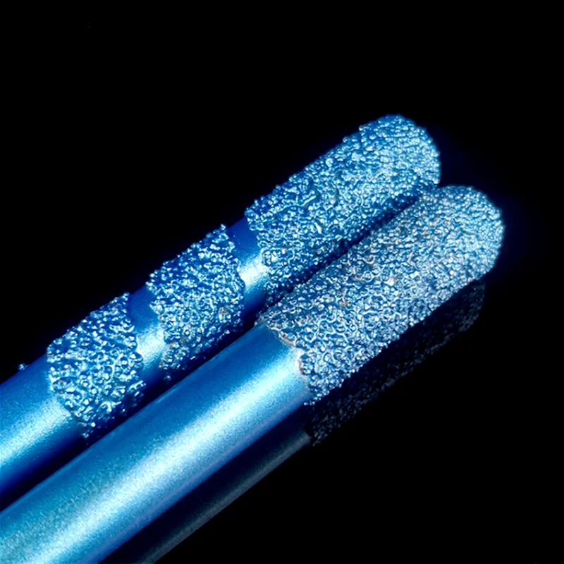 Imagem -03 - Diamante Soldadas Pedra Fresadora Fundo Plano Bola Nariz Gravador Granito Ferramenta de Corte Escultura Faca Máquina Cnc Gravação Bits