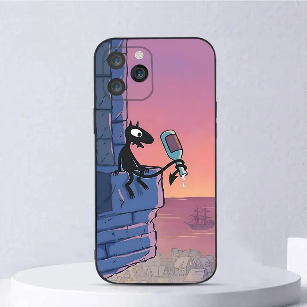 D-Disenchantments Phone Case For iPhone 15,14,13,12,11,Plus,Pro Max,XS,X,XR,SE,Mini,8,7 Soft Silicone Black Cover