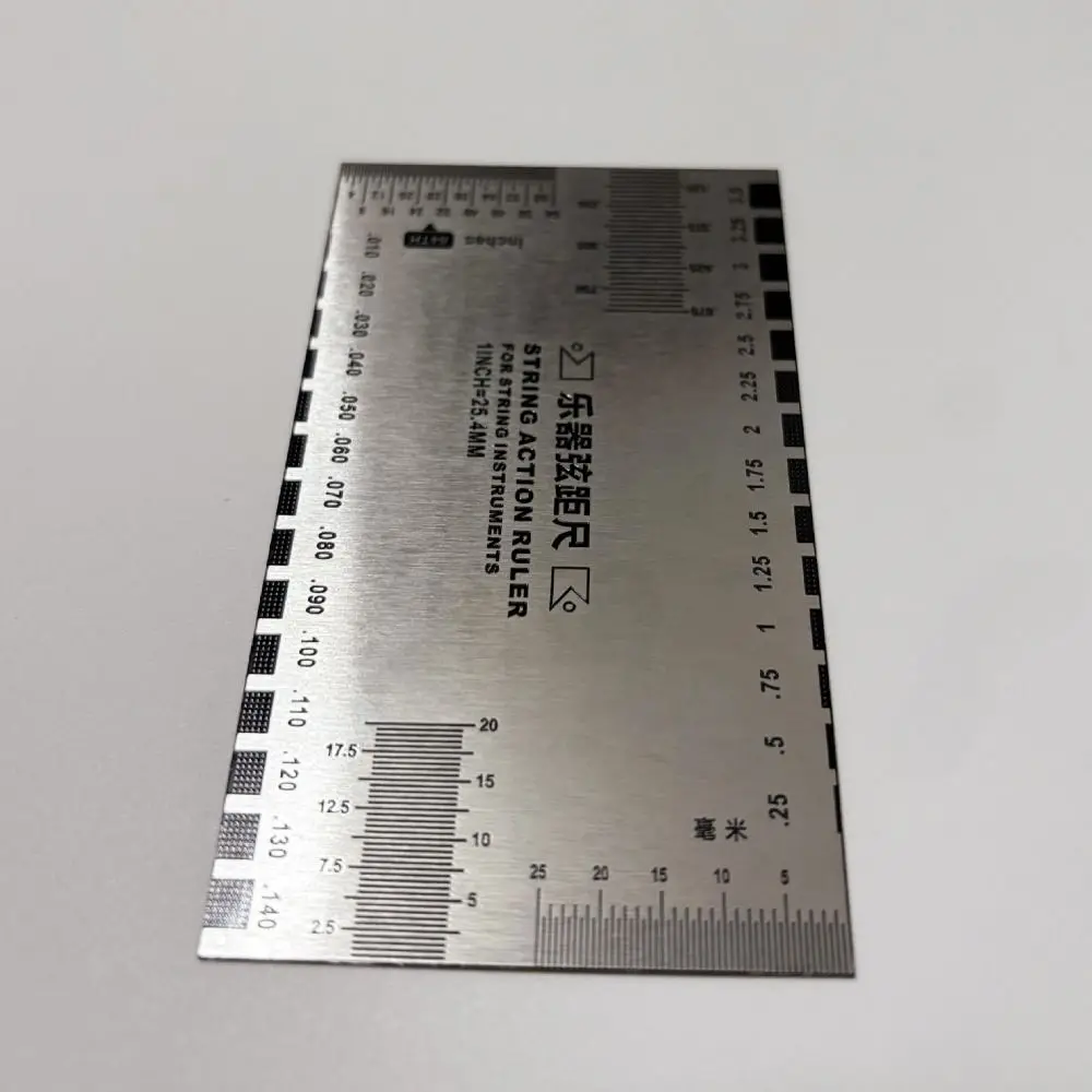 Stainless Steel String Action Gauge Precision Measuring Silver String Measuring Tool Maintenance Tool