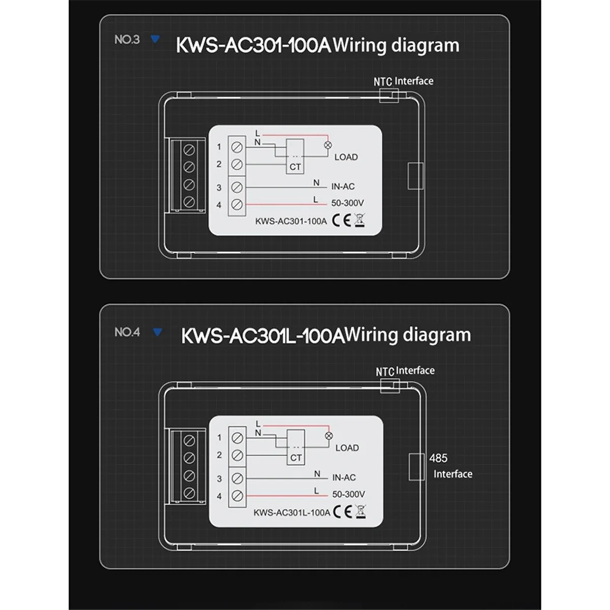 Digital Display Current Voltmeter 50-300V AC Wattmeter Multifunction Electric Meter Power Detector AC 20A