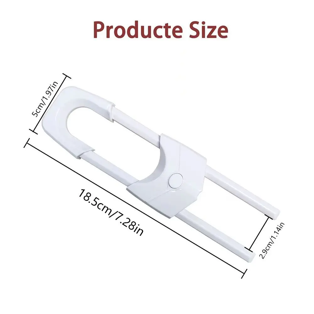 Protezione di sicurezza per bambini Serrature per armadietti a doppia porta per bambini Attrezzature di protezione in plastica Serrature per slot Cinghie multiuso