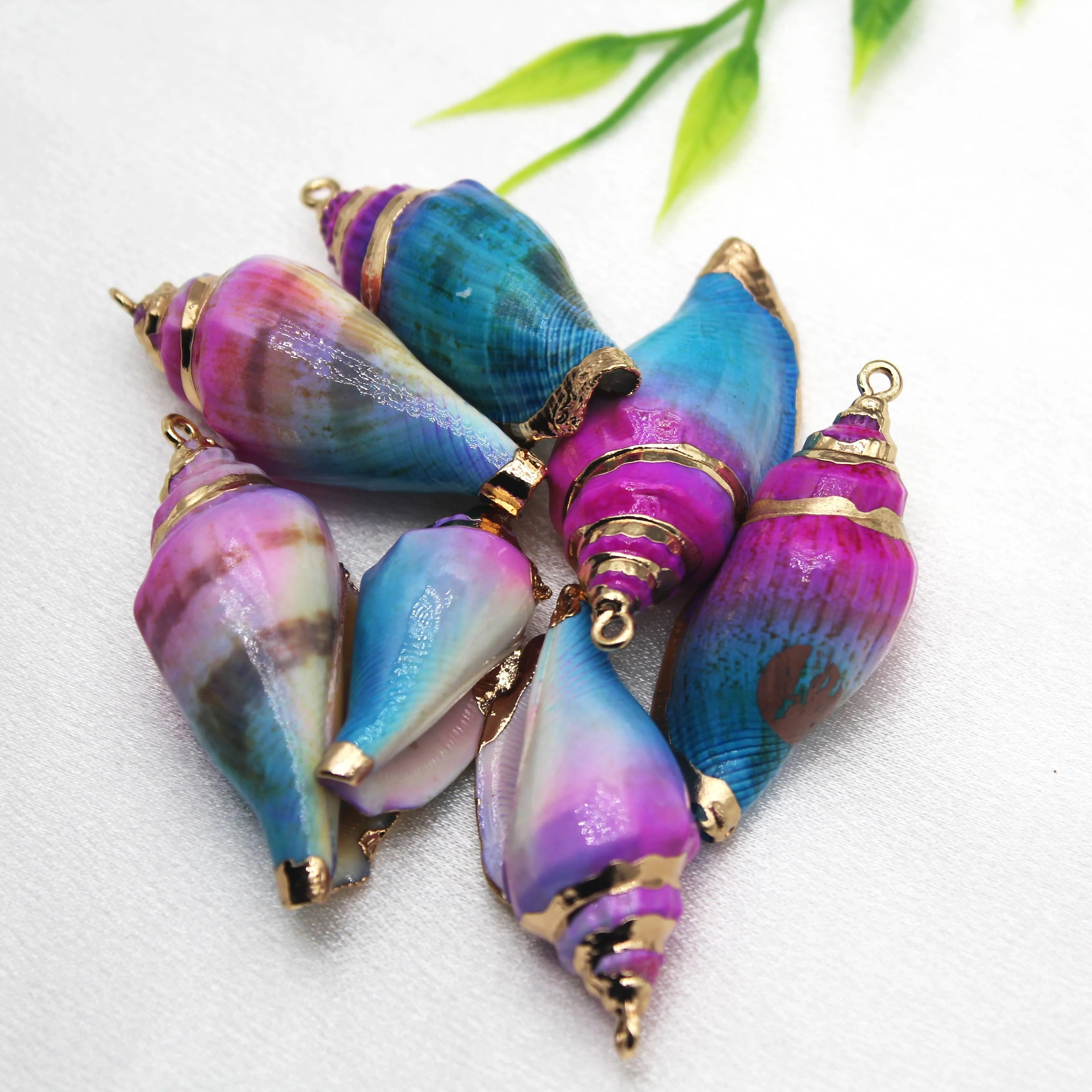 Natural Shell Exquisite Fashion Pendant Gold-plated For Jewelry Making DIY Necklace Bracelet Earrings Handmade Accessories