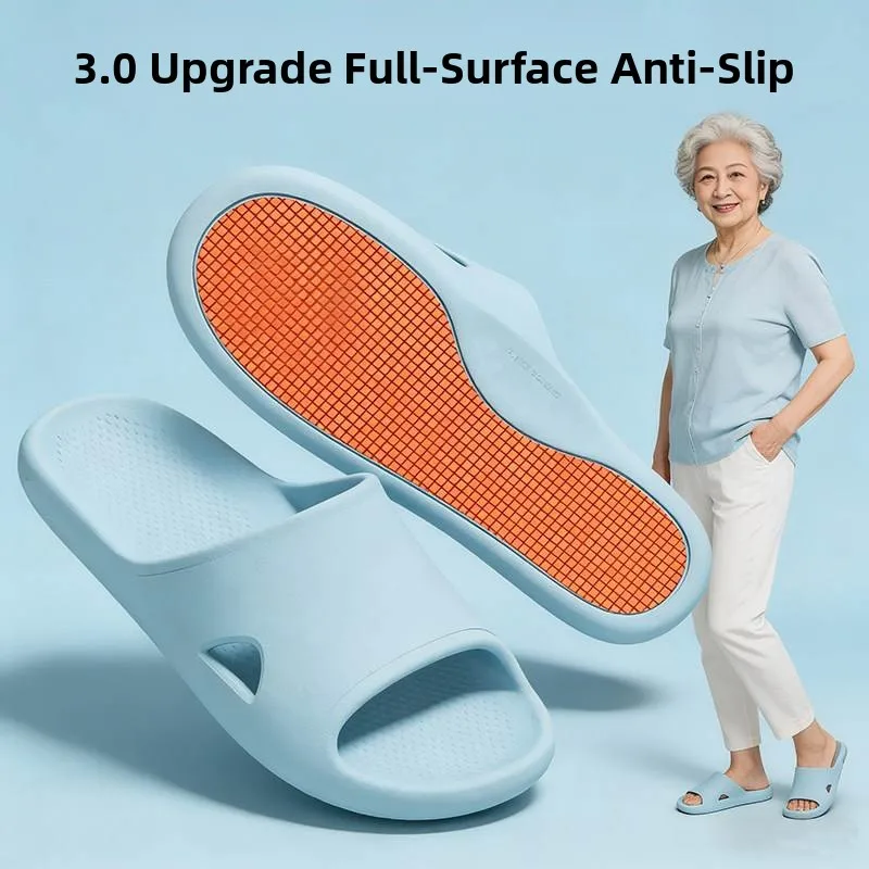 

Нескользящие тапочки женские для ванной и дома, большие размеры, летние, плоские, бесшумные, для родителей, для беременных, удобные, без застежек