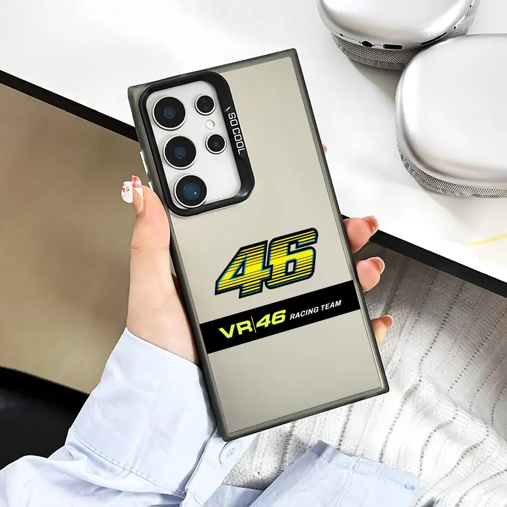 Motorcycle Rossi VR46 Phone Case for Samsung Galaxy A57 56 55 54 52 37 36 35 34 27 26 25 17 16 5G Colorful Silver Cover view 2
