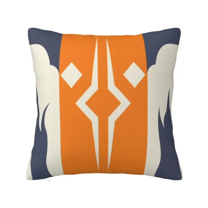 Funda de cojín personalizada de estilo nórdico Fulcrum Ahsoka Tano, funda de almohada cuadrada de terciopelo para programa de televisión Sci Fi Wars