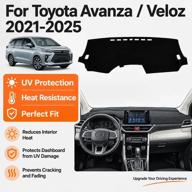 For Toyota Avanza Veloz 2021-2025 Dashboard Cover Dash Mat Anti UV Sun Shade Protector Carpet Interior Accessories Avoid