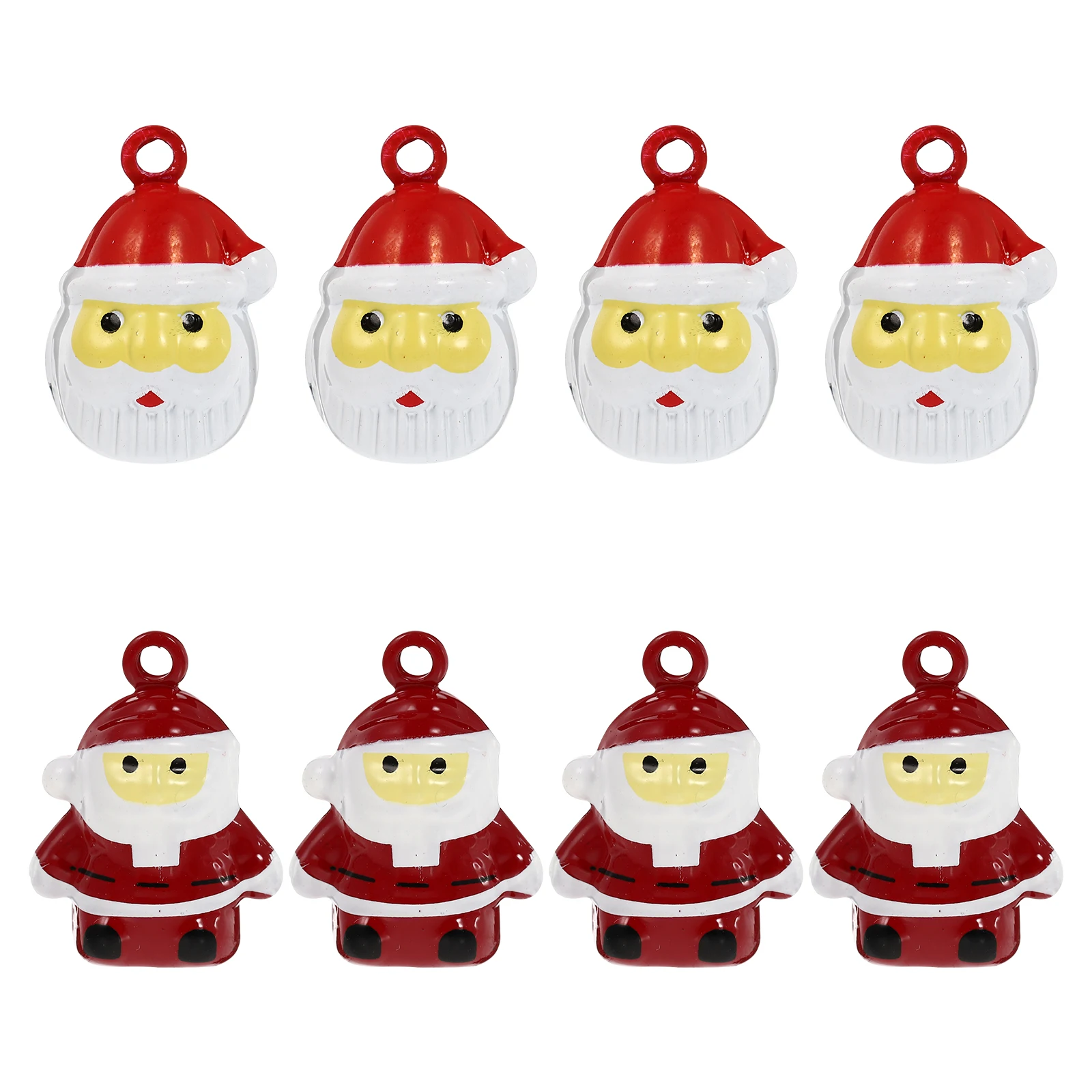 

10 Pcs Santa Bell Ornaments Copper Decorative Hanging Pendants for Christmas Tree Office DIY Lightweight Safe Gifts Kids Festive