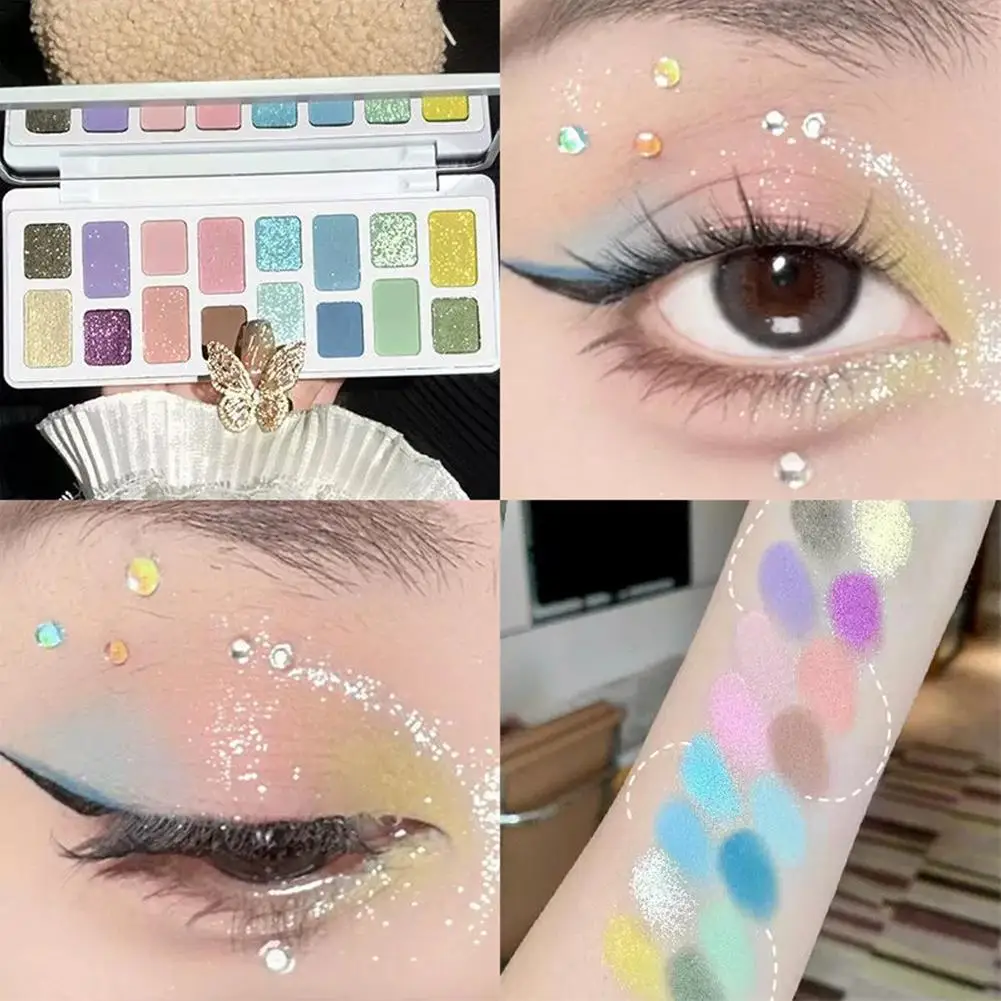 Cheeryep 16 Color Eyeshadow Qianyan Plate Glitter Chamelon Matte Pearlescent Flash Plate Qian Yan Cowherd Sequins