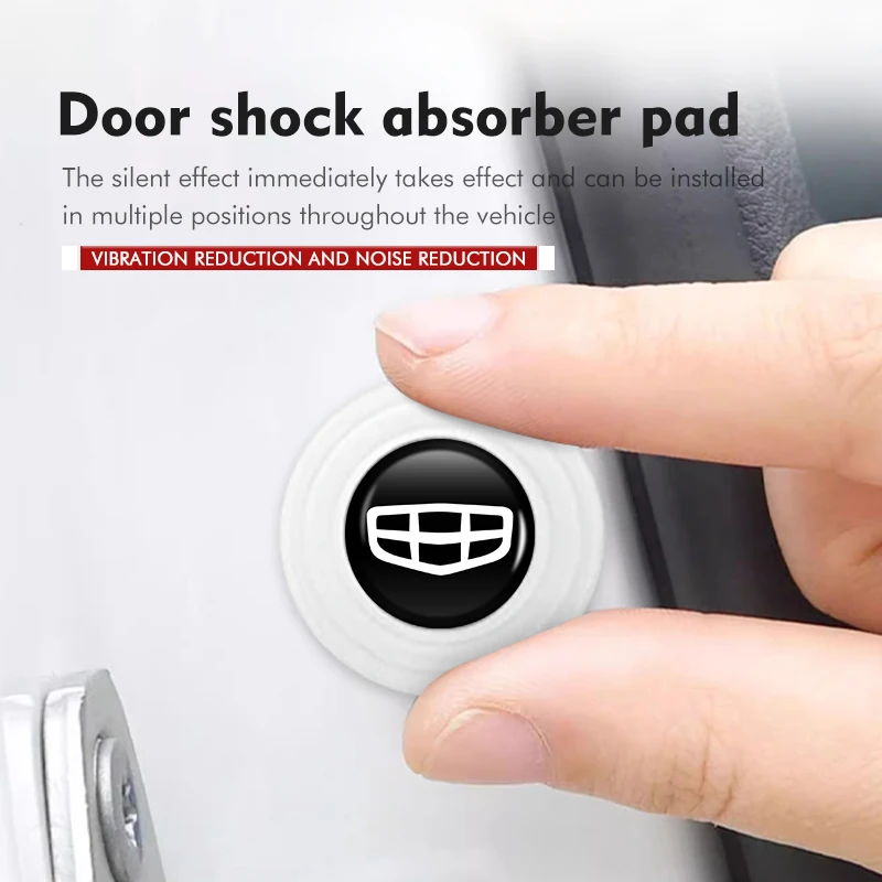 For Geely Car Logo Door Shock Absorbing Pad Sound Insulation Anti-collision Pad Tugella Atlas Pro Coolray Geometry C Emgrand ec7