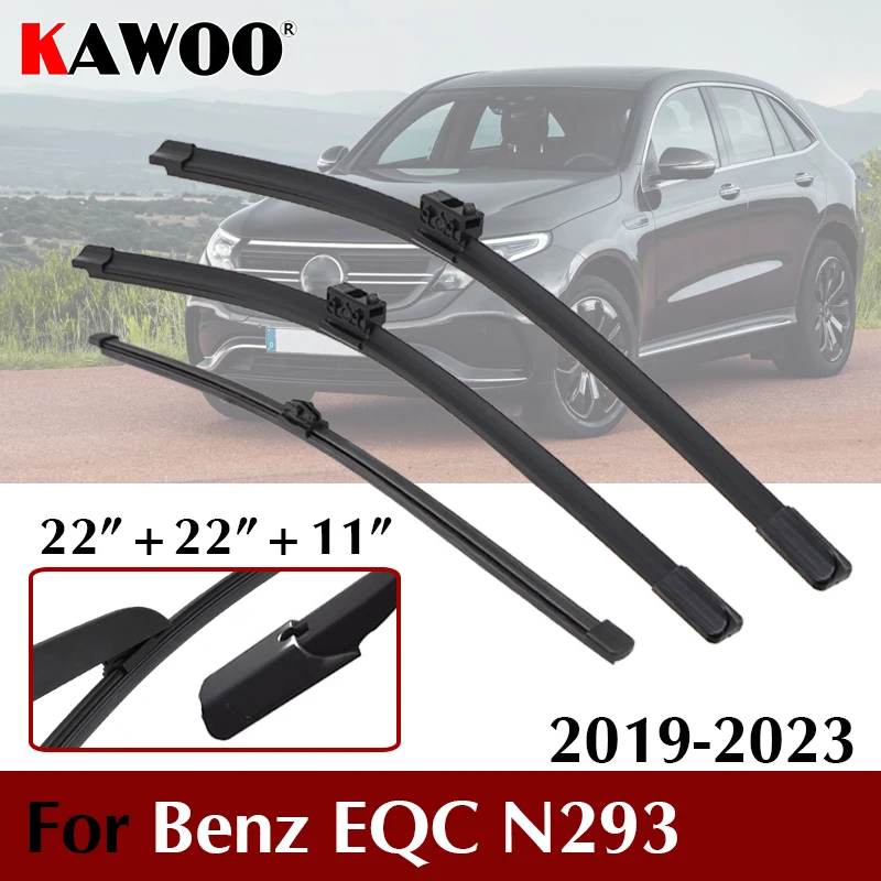 

Car Wiper Blade 22"+22"+11" For Mercedes-Benz EQC N293 2019 2020 2021 2022 2023 Windscreen Front Rear Wipers Blade Set